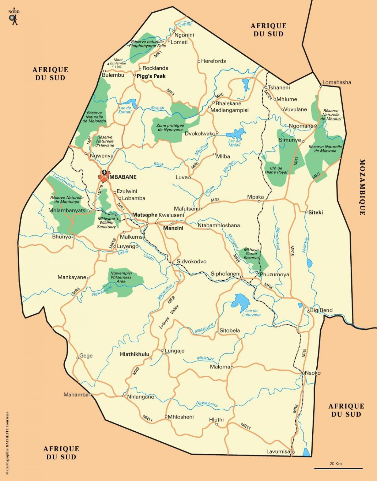 ezulwini vall de Swazilàndia mapa