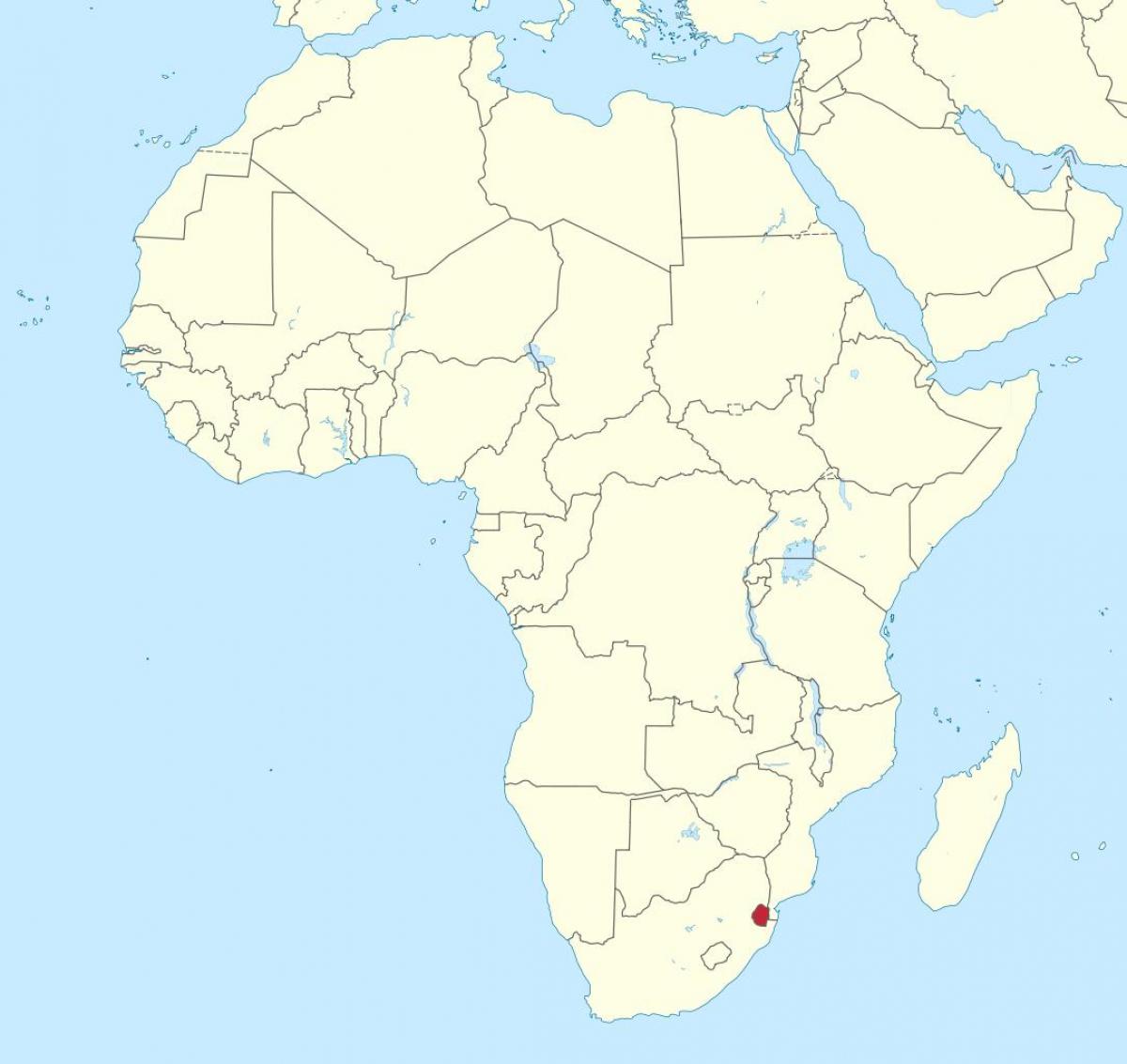 Mapa d'àfrica Swazilàndia