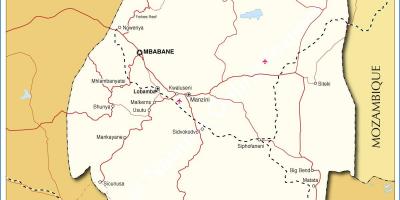 Mapa de Swazilàndia municipis