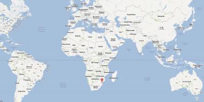 Mapa de Swazilàndia al món